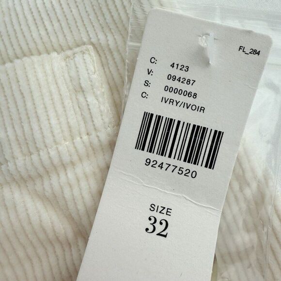 Anthropologie Maeve Colette Corduroy Cropped Wide Leg Pants Women’s 32 Ivory NWT - Picture 13 of 13